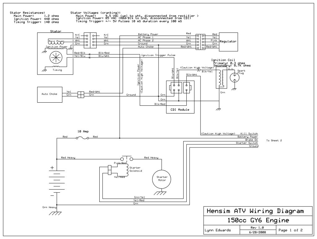 Hensim 50Cc Atv Wire Diagram