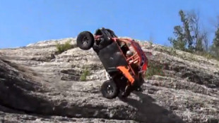 Crazy RZR Attempts Cliff Climb