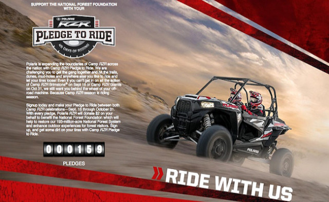 Polaris Helps National Forest Foundation with “Pledge to Ride” Campaign