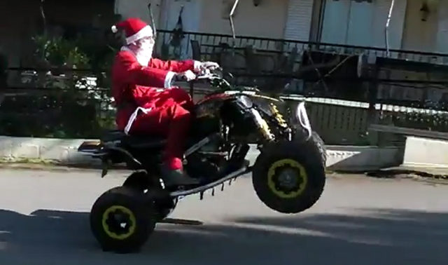 Video: Santa Busted Shredding