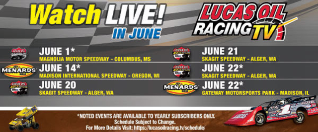 Lucas Oil Racing June TV Schedule