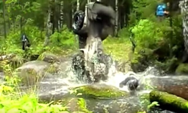 Video: ATV Creek Crossing Gone Wrong