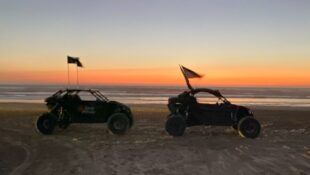 UTVs at Oceano Dunes at sunset