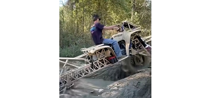 YouTube video of custom Honda ATV at High Lifter Mud Nationals