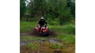 Youtube video of 3-wheeler attempting a mud pit and failing