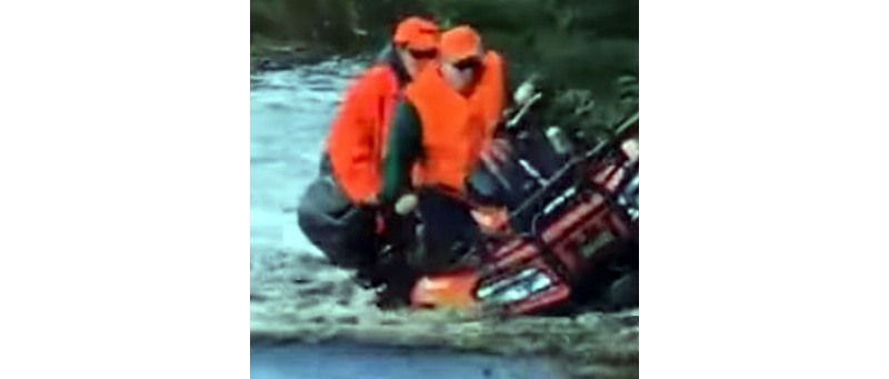 ATV video on Youtube of water crashes