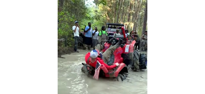 Youtube video Shorts ATV mud crossing funny