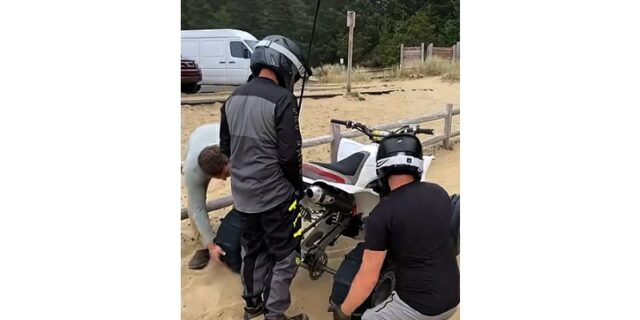 Youtube video of dead ATV battery where friends become the starter