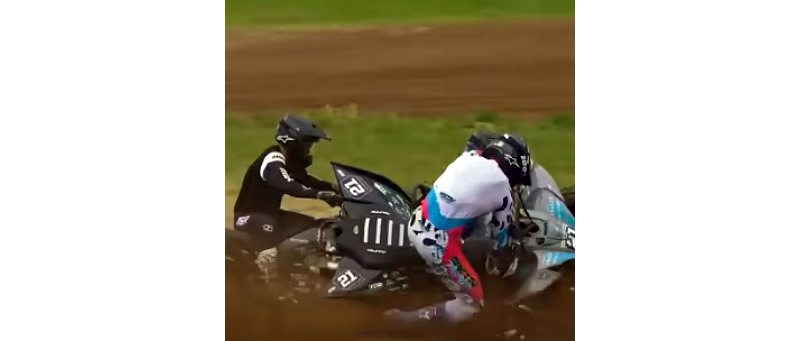 Youtube video of ATV rider getting ejected during race