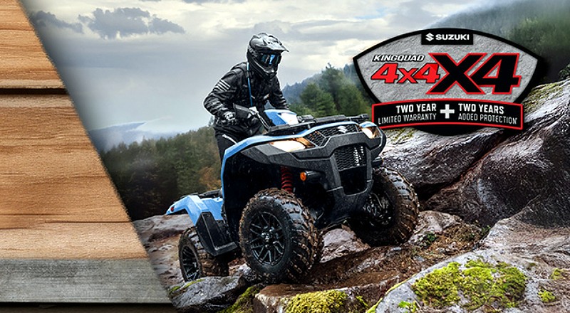 Suzuki KingQuad ATV Warranty Doubled Promo