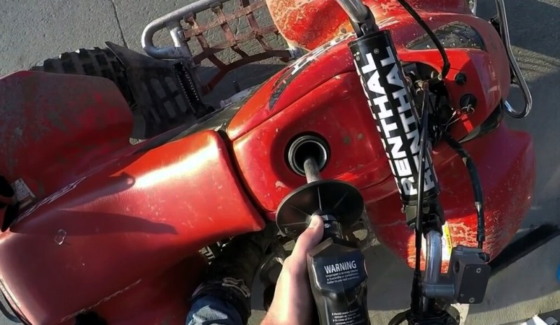Filling up an ATV