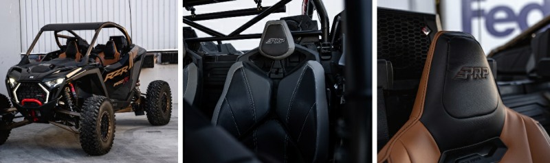 PRP custom seat covers for Polaris and Can-Am SxS