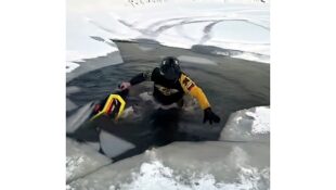 Youtube video of ATV falling through ice