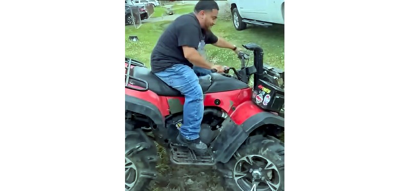 Youtube video of ATV rider looking for some mud